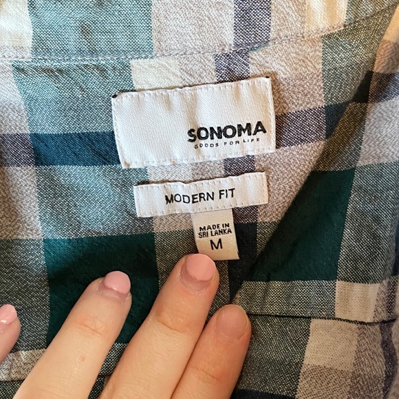 Men’s Green Plaid Flannel Shirt - Picture 5 of 5